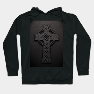 Celtic Knotwork Cross Leather Texture 1 Hoodie